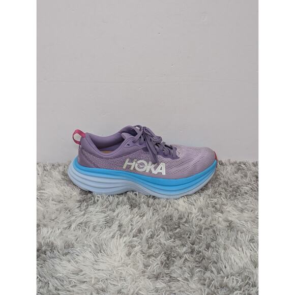 Hoka One One Bondi 8 Women’s Size 8B Chalk Violet Pastel Mesh Running Shoes - Picture 5 of 11